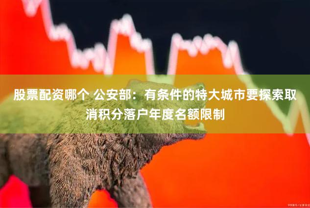 股票配资哪个 公安部：有条件的特大城市要探索取消积分落户年度名额限制